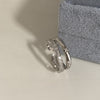 Silver-Tone Open Rings for Women, Assorted Floral, Leaf, Heart, Textured and Layered Band Designs