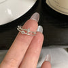 Silver-Tone Open Rings for Women, Assorted Floral, Leaf, Heart, Textured and Layered Band Designs