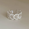 Silver-Tone Open Rings for Women, Assorted Floral, Leaf, Heart, Textured and Layered Band Designs