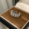 Silver-Tone Open Rings for Women, Assorted Floral, Leaf, Heart, Textured and Layered Band Designs