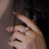 Silver-Tone Open Rings for Women, Assorted Floral, Leaf, Heart, Textured and Layered Band Designs