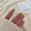 Silver-Tone Open Rings for Women, Assorted Floral, Leaf, Heart, Textured and Layered Band Designs