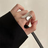 Silver-Tone Open Rings for Women, Assorted Floral, Leaf, Heart, Textured and Layered Band Designs