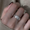 Silver-Tone Open Rings for Women, Assorted Floral, Leaf, Heart, Textured and Layered Band Designs