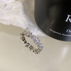 Silver-Tone Open Rings for Women, Assorted Floral, Leaf, Heart, Textured and Layered Band Designs