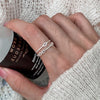Silver-Tone Open Rings for Women, Assorted Floral, Leaf, Heart, Textured and Layered Band Designs