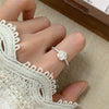 Silver-Tone Open Rings for Women, Assorted Floral, Leaf, Heart, Textured and Layered Band Designs