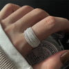 Silver-Tone Open Rings for Women, Assorted Floral, Leaf, Heart, Textured and Layered Band Designs