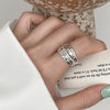 Silver-Tone Open Rings for Women, Assorted Floral, Leaf, Heart, Textured and Layered Band Designs