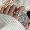 Silver-Tone Open Rings for Women, Assorted Floral, Leaf, Heart, Textured and Layered Band Designs