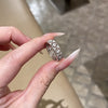 Silver-Tone Open Rings for Women, Assorted Floral, Leaf, Heart, Textured and Layered Band Designs