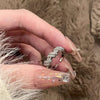 Silver-Tone Open Rings for Women, Assorted Floral, Leaf, Heart, Textured and Layered Band Designs