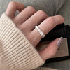 Silver-Tone Open Rings for Women, Assorted Floral, Leaf, Heart, Textured and Layered Band Designs
