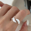 Silver-Tone Open Rings for Women, Assorted Floral, Leaf, Heart, Textured and Layered Band Designs