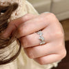 Silver-Tone Open Rings for Women, Assorted Floral, Leaf, Heart, Textured and Layered Band Designs