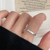 Silver-Tone Open Rings for Women, Assorted Floral, Leaf, Heart, Textured and Layered Band Designs