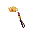Chinese Zodiac Pendant Keychain, Alloy with Rotating Disc and Beaded Cord, 12 Animal Designs