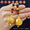 Chinese Zodiac Pendant Keychain, Alloy with Rotating Disc and Beaded Cord, 12 Animal Designs