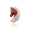 Horse Head Brooch Pin for Women, Zinc Alloy Animal Design with Sparkling Accents - Product view 5
