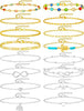12-Piece Adjustable Anklet Set, Alloy Chains in Gold, Silver and Mixed-Tone Design Options - 05 gold and silver