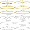 12-Piece Adjustable Anklet Set, Alloy Chains in Gold, Silver and Mixed-Tone Design Options - Product view 2