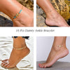 12-Piece Adjustable Anklet Set, Alloy Chains in Gold, Silver and Mixed-Tone Design Options - Product view 4