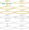 12-Piece Adjustable Anklet Set, Alloy Chains in Gold, Silver and Mixed-Tone Design Options - 02 gold and silver