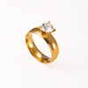 Stacking Accent Rings, Gold-Tone Stainless Steel, Round, Pear and Marquise Designs, Individual Rings or 3-Piece Set