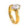 Stacking Accent Rings, Gold-Tone Stainless Steel, Round, Pear and Marquise Designs, Individual Rings or 3-Piece Set