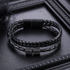Woven Bracelet with Magnetic Clasp and Sparkling Bead Accent, 17, 19 or 21 cm Length Options - Product view 1