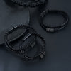 Woven Bracelet with Magnetic Clasp and Sparkling Bead Accent, 17, 19 or 21 cm Length Options - Product view 2