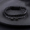 Woven Bracelet with Magnetic Clasp and Sparkling Bead Accent, 17, 19 or 21 cm Length Options - Product view 3