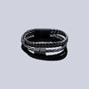 Woven Bracelet with Magnetic Clasp and Sparkling Bead Accent, 17, 19 or 21 cm Length Options - Product view 4