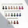 Leaf Earrings for Women, Alloy Botanical Design in Blue, Green, Pink and Other Color Options - Product view 1