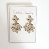 Leaf Earrings for Women, Alloy Botanical Design in Blue, Green, Pink and Other Color Options - Silver