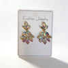 Leaf Earrings for Women, Alloy Botanical Design in Blue, Green, Pink and Other Color Options - Color