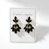 Leaf Earrings for Women, Alloy Botanical Design in Blue, Green, Pink and Other Color Options - Black