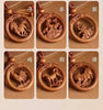 Wood Zodiac Animal Keychains, Round Carved Pendants with Knotted Cord, 12 Design Options