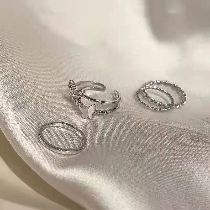 Stacking Rings for Women, Assorted Silver-Tone and Gold-Tone Wave, Heart, Floral and Geometric Designs and Sets