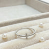 Cross Ring for Women, Copper Band with Micro-Set Sparkling Accents, Silver or Rose Gold Tone, Sizes 5-9 - Platinum Color / No.5 / Platinum Color / No. 6 / Platinum Color / No. 7 / Platinum Color / No. 8 / Platinum Color / No. 9