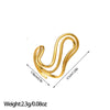 Open Statement Ring, Gold-Tone Stainless Steel, Sculptural and Geometric Designs, 25 Style Options
