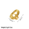 Open Statement Ring, Gold-Tone Stainless Steel, Sculptural and Geometric Designs, 25 Style Options