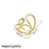Open Statement Ring, Gold-Tone Stainless Steel, Sculptural and Geometric Designs, 25 Style Options