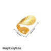 Open Statement Ring, Gold-Tone Stainless Steel, Sculptural and Geometric Designs, 25 Style Options