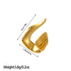 Open Statement Ring, Gold-Tone Stainless Steel, Sculptural and Geometric Designs, 25 Style Options