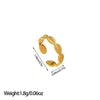 Open Statement Ring, Gold-Tone Stainless Steel, Sculptural and Geometric Designs, 25 Style Options