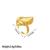 Open Statement Ring, Gold-Tone Stainless Steel, Sculptural and Geometric Designs, 25 Style Options