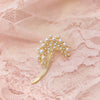 Dandelion Brooch Pin for Women, Alloy Floral Design in Gold-Tone or Silver-Tone Finish - Product view 4