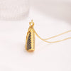Statement Pendant Necklace for Women, Copper Design with Openwork Tassel Shape and Sparkling Accents - Product view 4