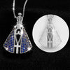 Statement Pendant Necklace for Women, Copper Design with Openwork Tassel Shape and Sparkling Accents - DZ15188-KD-01
